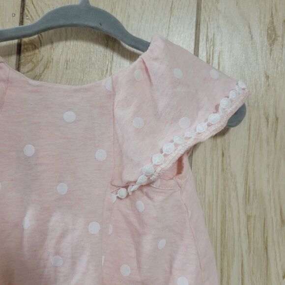Lilly Wicket Pink Polka Dot Baby Girl Top 6-9M - Picture 2 of 4